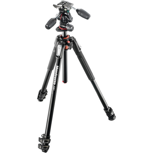 MANFROTTO MK190XPRO3-3W Aluminum Tripod with 3-Way Pan/Tilt Head